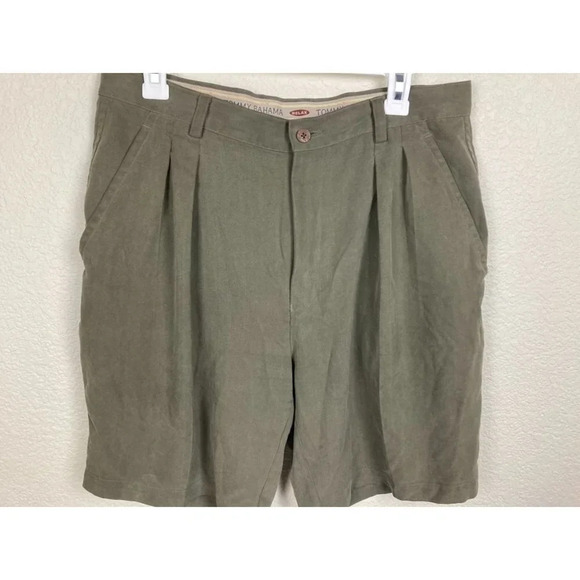Tommy Bahama Green Silk Shorts Size 34 - Picture 3 of 8